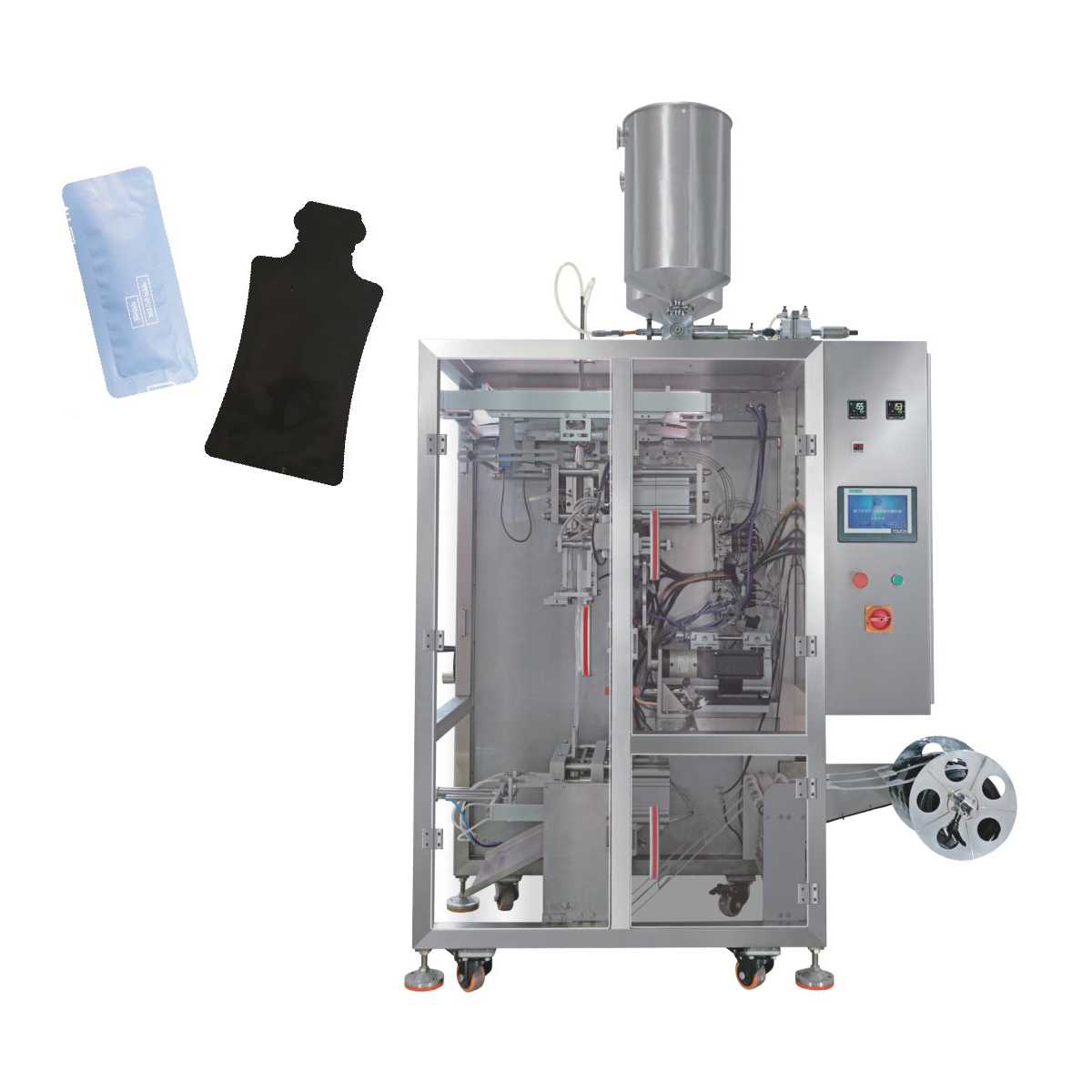two lanes irregular shape sachet packing machine